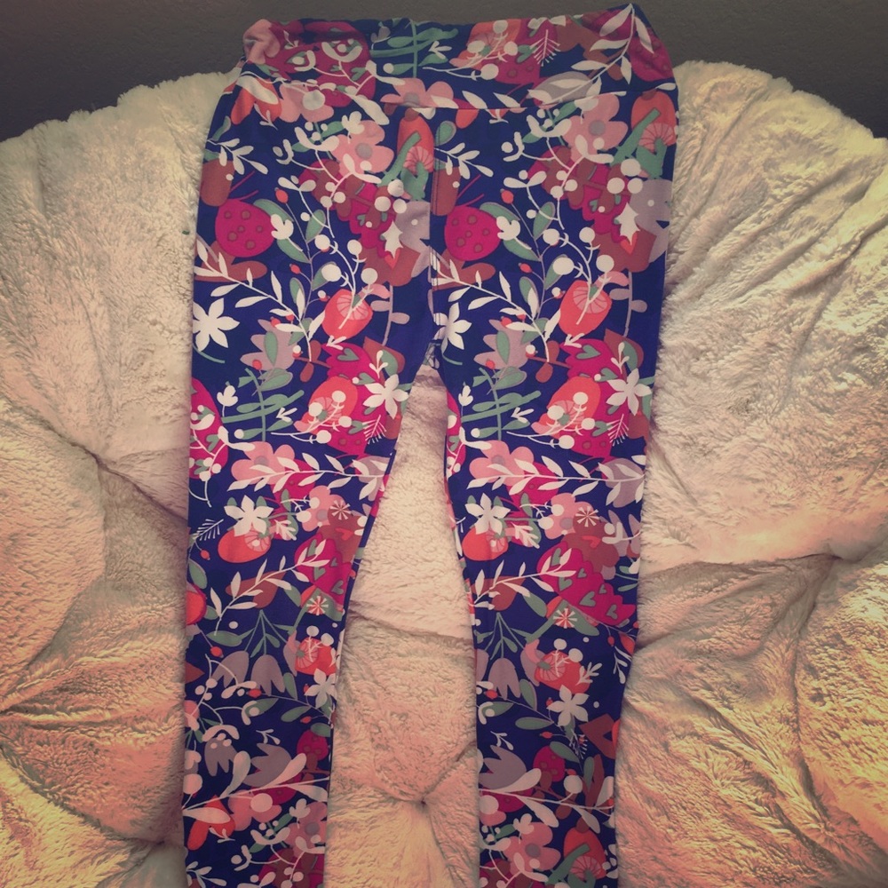 Lularoe Kid / Teen tights Floral Print